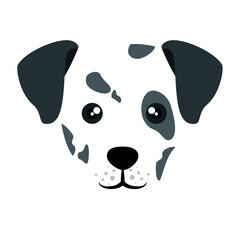 vector image dog face icon with white background