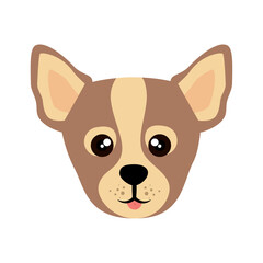 vector image dog face icon with white background