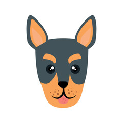 vector image dog face icon with white background