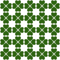 four leaf clover seamless pattern with clover