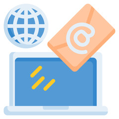 Email icon for growth, finance, marketing, graph, infographic, economy and accounting