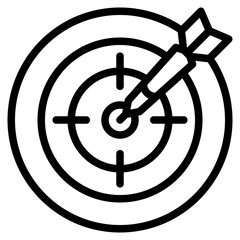 Target icon for growth, finance, marketing, graph, infographic, economy and accounting