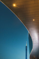 ceiling and tower at night