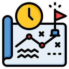 Planning icon for growth, finance, marketing, graph, infographic, economy and accounting