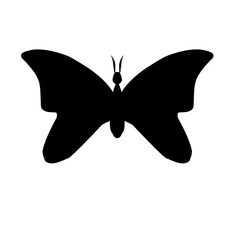 Vector Silhouettes Of Butterflies