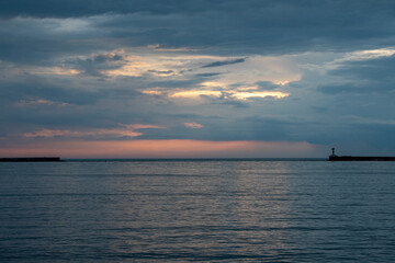 Bay of the city of Sevastopol at sunset Crimea