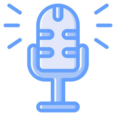 Microphone icon for elearning, online, webinar, learning, course, education and technology