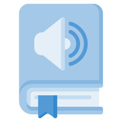 Audio book icon for elearning, online, webinar, learning, course, education and technology