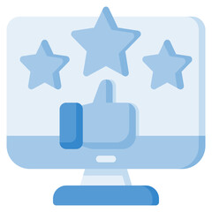 Rating icon for elearning, online, webinar, learning, course, education and technology