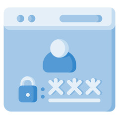 Login icon for elearning, online, webinar, learning, course, education and technology