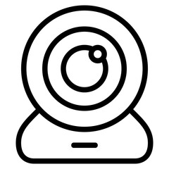 Webcam icon for elearning, online, webinar, learning, course, education and technology