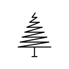 Minimal trees illustration icon. Linear tree icon Forest, park and garden symbols. 