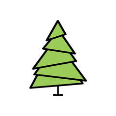 Minimal trees illustration icon. Linear tree icon Forest, park and garden symbols. 