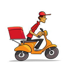 delivery man illustration