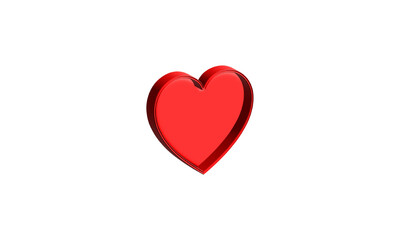 3D realistic Love Icon. heart logo vector