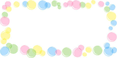 vector illustrtion frame colored soap bubbles