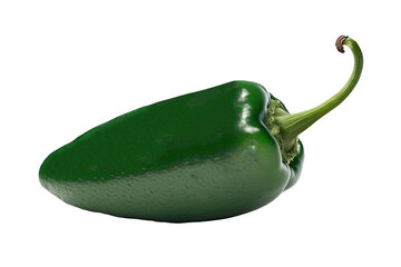 whole green jalapeno chili pepper, isolated