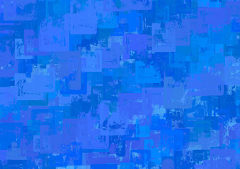 青の四角形がたくさんある結晶のような夏っぽい背景素材