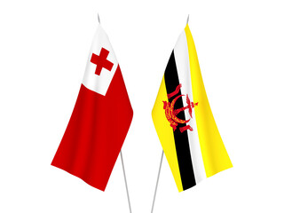 Kingdom of Tonga and Brunei flags