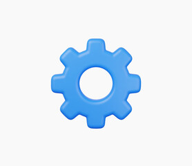 3d Realistic Gear icon vector illustration