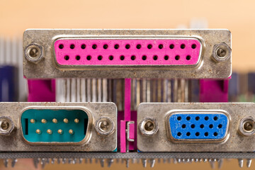 Peripherals VGA. Port for connecting monitor