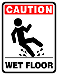 Wet floor safety sign