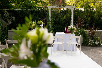 wedding hall interiors, gardens and decorations