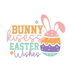 Bunny kisess easter wishes, easter svg