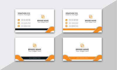 Modern and simple business card design. modern creative business card and name card horizontal simple
clean template vector design. Creative modern business card template. Personal visiting card.