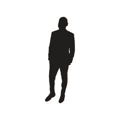 Man silhouettes. Male profiles isolated on white background. Vector illustration