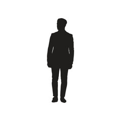 Man silhouettes. Male profiles isolated on white background. Vector illustration