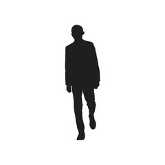 Man silhouettes. Male profiles isolated on white background. Vector illustration