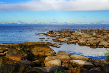 Lake Ladoga in Russia in autumn.
