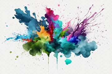 Watercolor Splash with transparent background