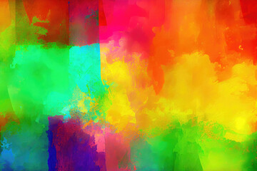 Obraz na płótnie Canvas abstract colorful background in watercolor style created with Generative AI technology