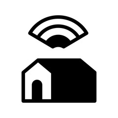 Icon Smart home, Internet of thing, wireless, Wi-Fi, signal. vector illustration. editable file