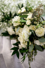 White rose wedding bouquet