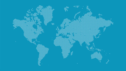 Dot pattern world map isolated