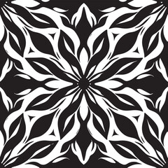 Fototapeta premium Hand-drawn floral paisley and boho swirls in monochrome grey create an intricate and stylish pattern, reminiscent of vintage Indian textiles and Arabic carpets. The hand-drawn outlines