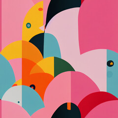 Abstract seamless colourful pattern. Generative ai