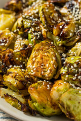 Asian Homemade Barbecue Brussel Sprouts