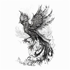 Obraz premium ready to print sleeve tattoo white background - generative ai