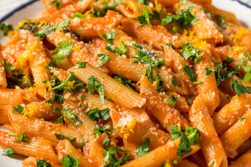 Homemade Vermouth Penne Pasta