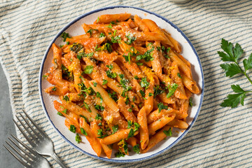 Homemade Vermouth Penne Pasta