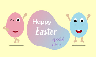 Happy easter egg card