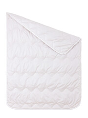 Obraz premium bed linen pillow and blanket made of quilted fabric with sewing and processing features