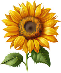 Fototapeta premium sunflower transparent background - Generative AI