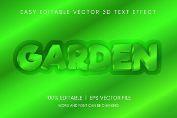 Garden editable Text effect Font style green nature typography