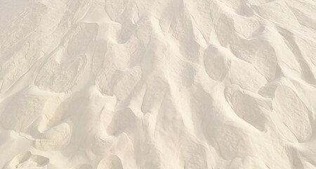 sand on the beach used as background with blank space for design. full frame shot. close up sand texture for summer, travel, vacation, holiday concept.