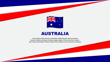 Australia Flag Abstract Background Design Template. Australia Independence Day Banner Cartoon Vector Illustration. Australia Design